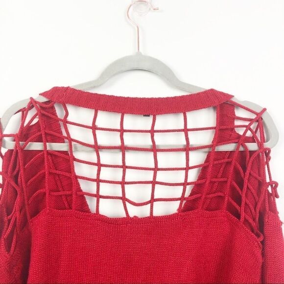 Nameless | Red Caged Cardigan - Picture 8 of 8